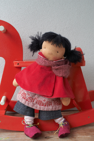 OOAK handmade shetland dress for 16-18" doll