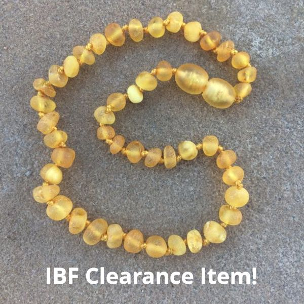 <u>Amber Teething Necklace - Kids Unpolished LCS/White - Clearance!<br>Inspired By Finn</u>