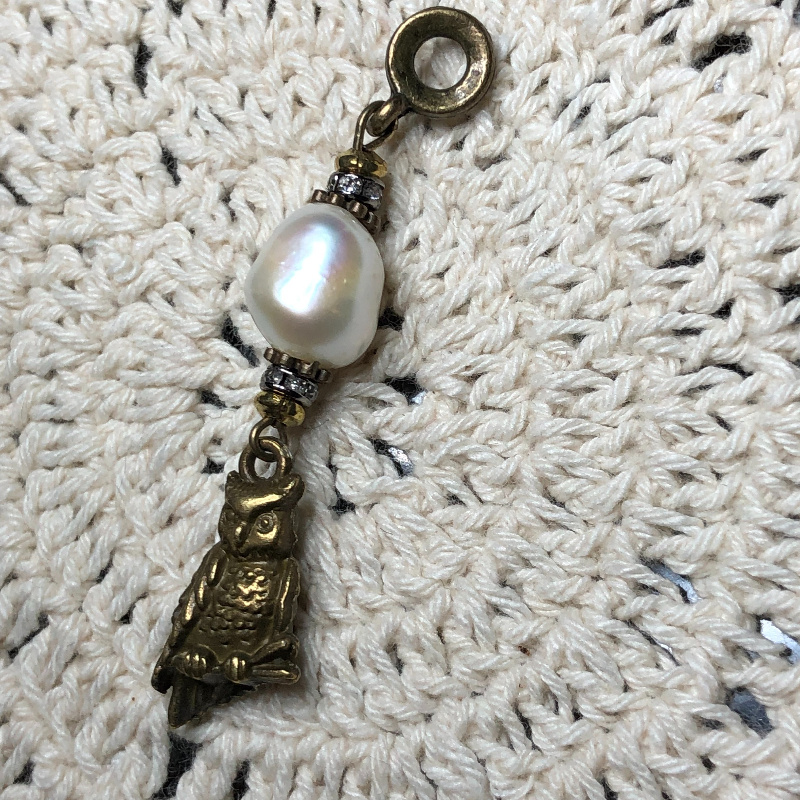 pearls of wisdom owl necklace pendant