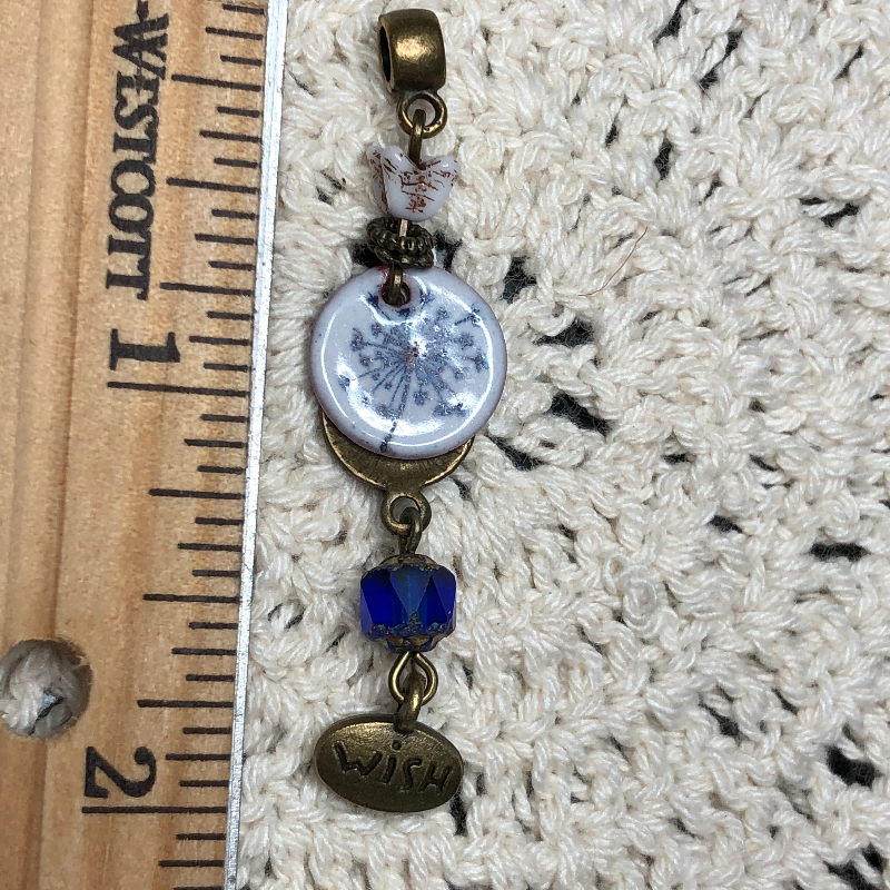 make a wish, enameled dandelion necklace pendant-15