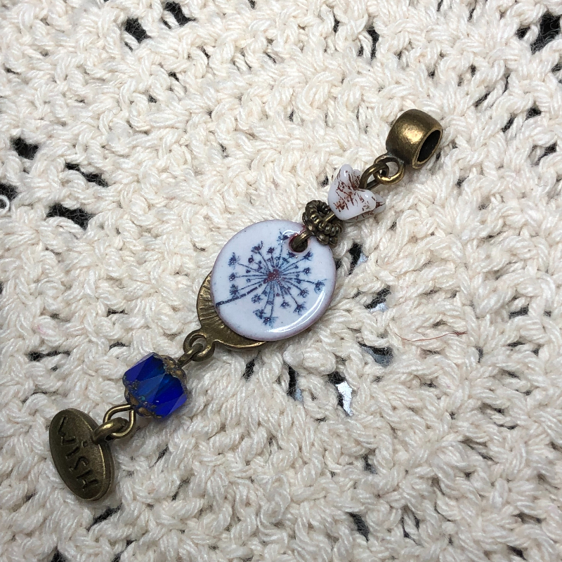 make a wish, enameled dandelion necklace pendant-15