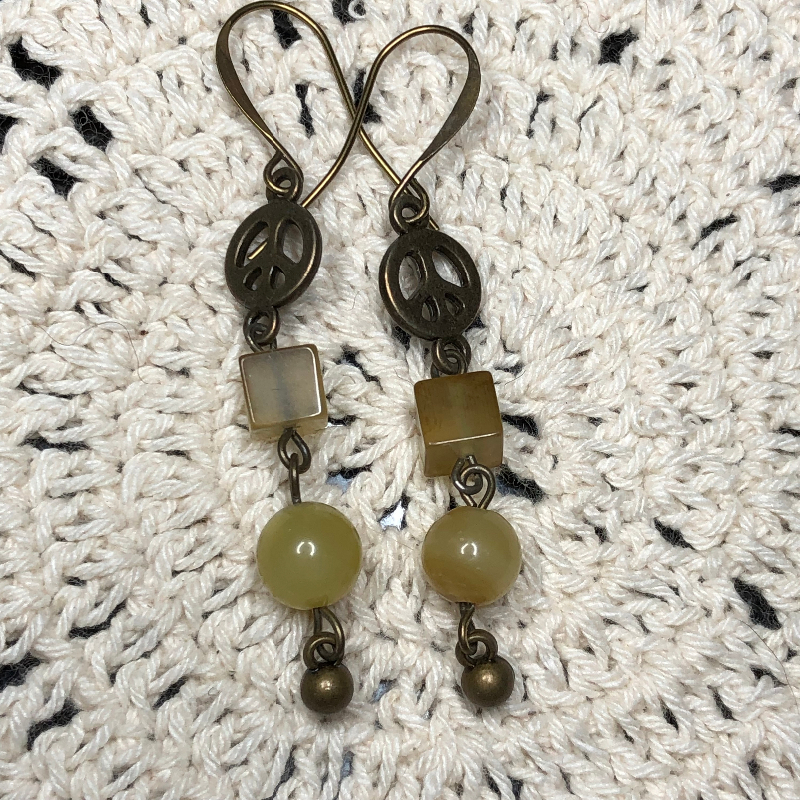 jade peace earrings