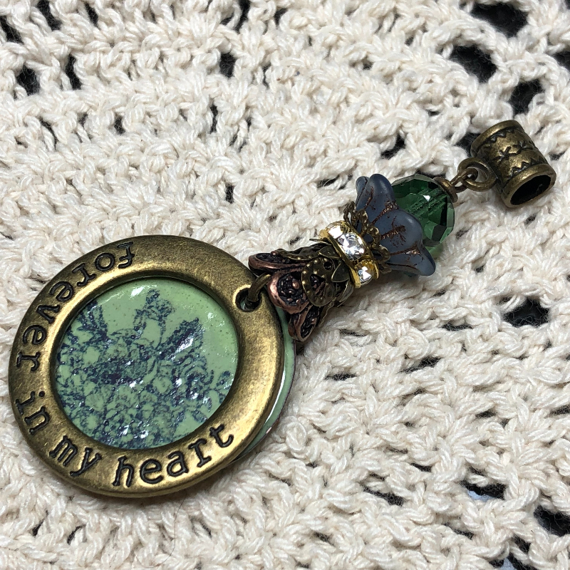 prairie garden-forever in my heart-necklace pendant