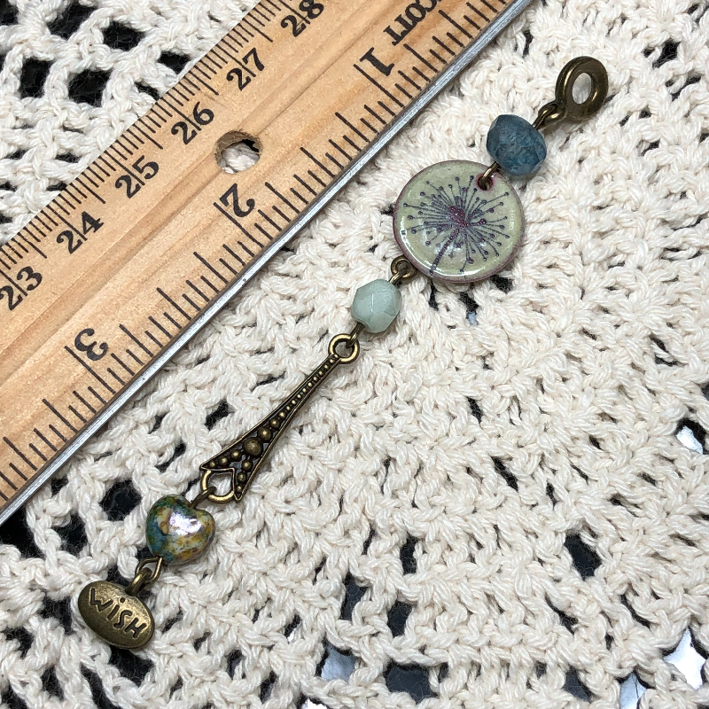 make a wish, enameled dandelion necklace pendant-6