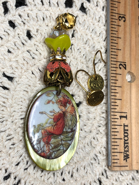 little love fairy necklace pendant & earrings