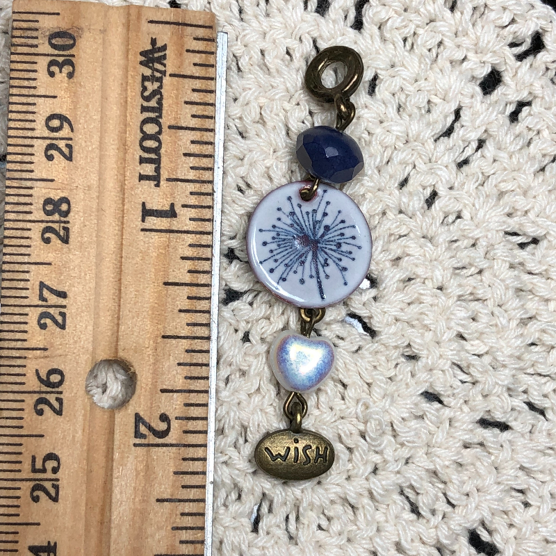 make a wish, enameled dandelion necklace pendant-3