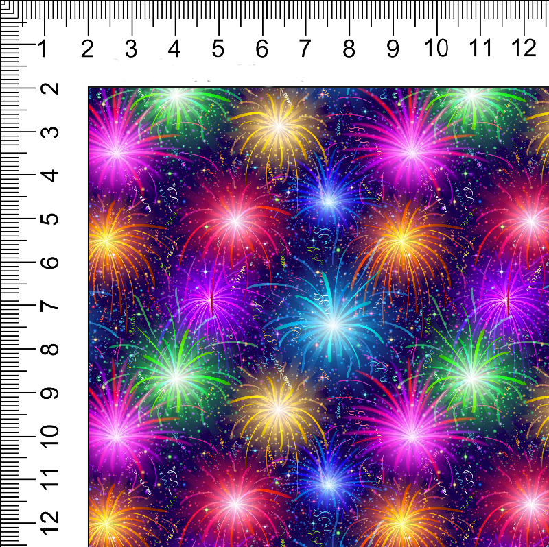 1yd cut  Magic Unwrapped Fireworks Coordinate Woven Retail