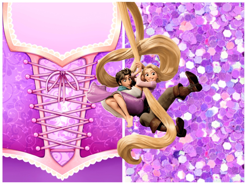 1yd Cut Cotton Lycra Rapunzel Glitter Retail
