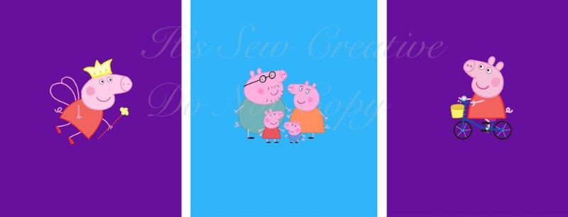 Society Pigs Panel set of 3 C/L - - Approx. size 15 x 18