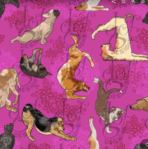 R52 Yoga Dogs PINK