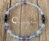 NEW - ELASTIC! Clear Mental Fog, Support Clear Thinking & ClarityFluorite Adult Bracelet