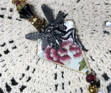 hydrangea fairy necklace pendant
