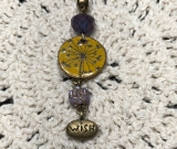 make a wish, enameled dandelion necklace pendant-13