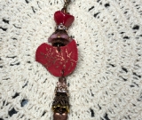 red bird love necklace pendant