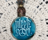 hippie soul- artisan ceramic necklace pendant