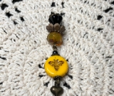 bee-ing of golden rod necklace pendant