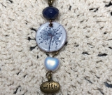 make a wish, enameled dandelion necklace pendant-5