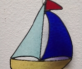 Sailboat Stained Glass Sun Catcher