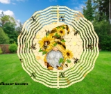 Sunflower Gnome 3D Wind Spinner