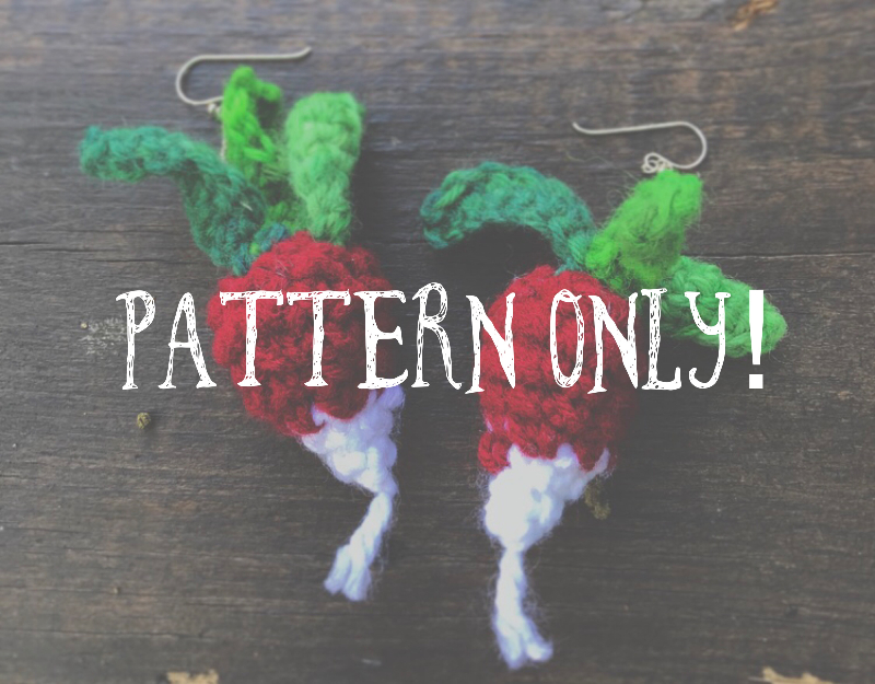 Luna Lovegood Radish Earrings Crochet 