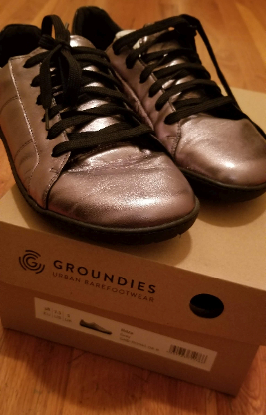 Groundies Ibiza, grey (silver) leather, size 38