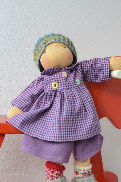 ooak set of outfits for 17" doll PURPLE