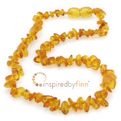 <u>Adult Size Baltic Amber Necklace - Golden Swirl</u>