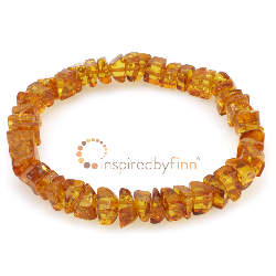 <u>Baltic Amber Elastic Bracelet - Polished Iced Tea</u>