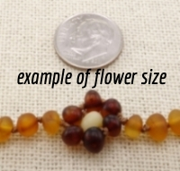 <u>SALE! Kids Amber Teething Necklace - Size 13-14" Unpolished Delicate Flower - All Kids Sizes - Teething, Health & Wellness</u>