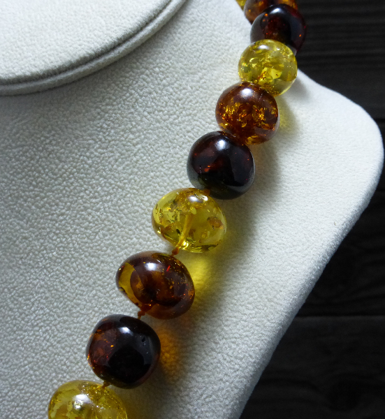 <u>Baltic Amber Necklace - Polished Multicolor XXL Beads</u><br>$224.96 w/ discount code: 25