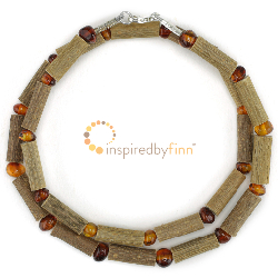 <u>Kids Amber & Hazel Necklace - Honey<br>Size 10.5" - 15"</u>