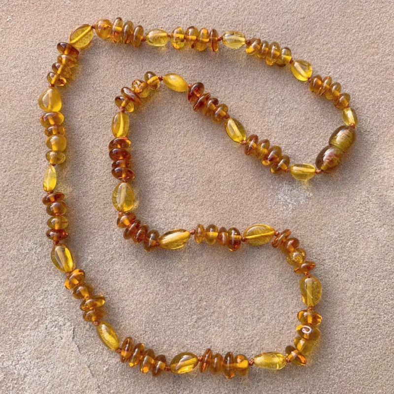 <u>New! One of a Kind - Polished Baltic Amber Adult Necklace</u> - No. 2