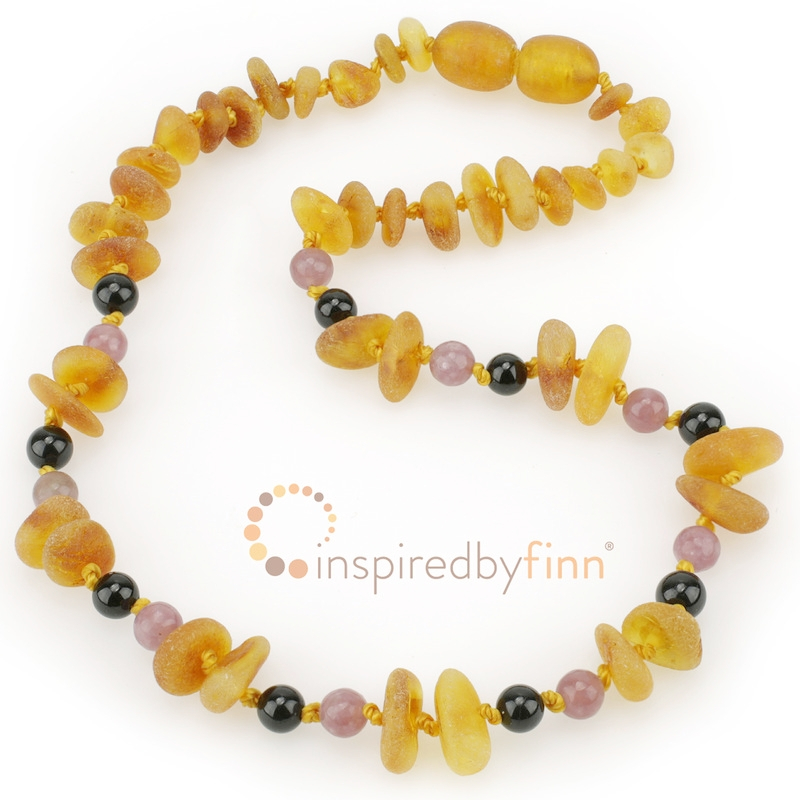 <u>SALE! Kids Amber Teething Necklace - Unpolished Harvest Chips + Promotes Relaxation, CURBS HYPERACTIVITY<br>Inspired by Finn</u>