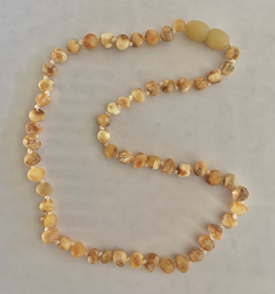 <u>Amber Teething Necklace - Kids Unpolished Unique - Size 13- 14" - Teething, Health & Wellness</u>