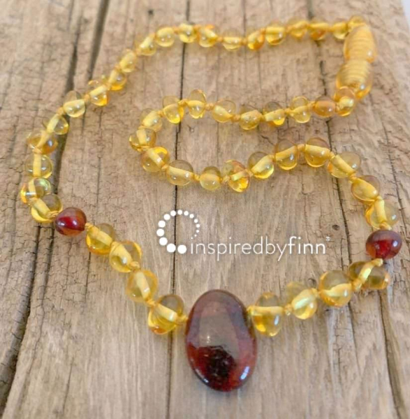 <u>Polished Golden Cherry Pendant<br>Adult Size Necklace</u>