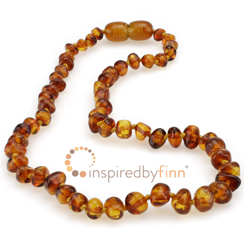 <u>Amber Teething Necklace - Kids Polished Honey - All Kids Sizes <br>Inspired by Finn</u>