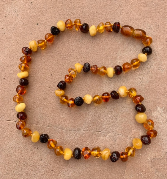 <u>Baltic Amber Adult/Adolescent Necklace - Perfectly Imperfect Polished Unique 4 Different Colors</u>