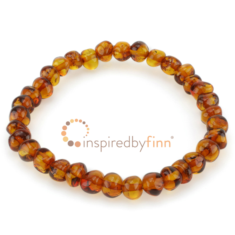 <u>Baltic Amber Elastic Bracelet - Polished Honey</u>
