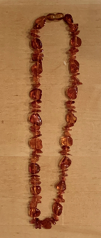 <u>SALE! Baltic Amber Necklace - Polished Bean & Chip</u>