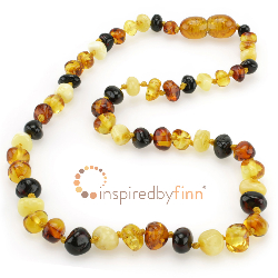 <u>Kids Amber Teething Necklace - Size 11.5-12.5" Polished 4 Different - All Kids Sizes - Teething, Health & Wellness</u>