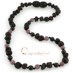 <u>Baltic Amber Teething Necklace - Kids Unpolished Molasses + CURBS HYPERACTIVITY, All Kids Sizes<br>Inspired by Finn</u>