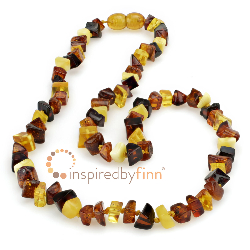 <u>Adult Size Baltic Amber Necklace - Polished Chips - Montage</u>