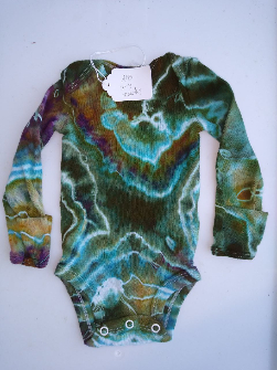 Geode Tie-Dye Long sleeved Onesie Newborn/0-3Months #03