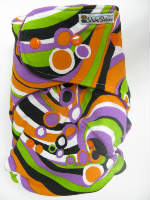 Swirl /w purple cotton velour - T&T multi-size