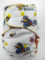 Motorbikes /w red cotton velour - serged multi-size
