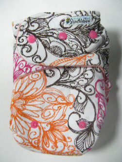 Swirl /w peach cotton velour - T&T multi-size