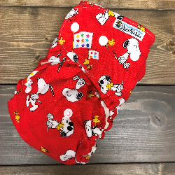 Snoopy /w red cotton velour soakers - Designer Woven Hidden PUL Ai2