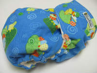 Catapillars /w seafoam organic bamboo velour soakers - Designer Woven Hidden PUL Ai2