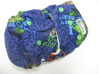 Toy Story /w chocolate organic bamboo velour - Designer Woven Hidden PUL Ai2