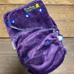 Purple OBV /w natural OBV inner & navy OBV soakers - serged Sleepytime